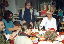 Hermann Tautorat z Å¼onÄ… InÄ… podczas cotygodniowego czwartkowego spotkania w ich berliÅ„skim domu Ä´auda Rondo