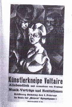 Marceli SÅ‚odki - plakat DADA na pierwsze spotkanie grupy przyszÅ‚ych dadaistÃ³w w Zurychu (5.02.1916)