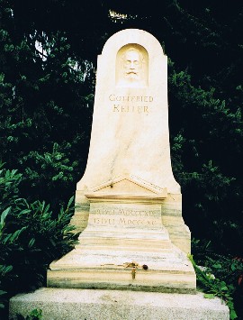 GrÃ³b Gottfrieda Kellera na cmentarzu Sihlfeld w Zurychu (JSS)
